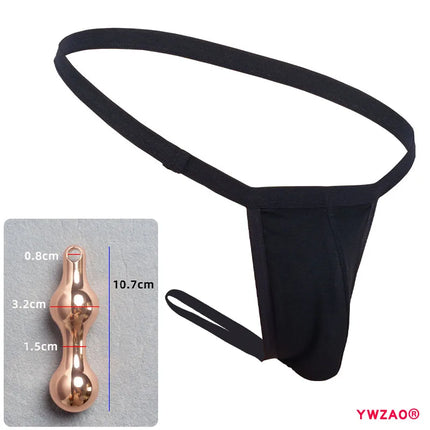 YWZAO Adult Plug Sexy Ass Gay Dildo Men's Fisting Lingerie Underwear Anus Thongs Anal Briefs Toys Panties Wide Brim Black N05