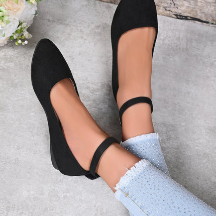 Women's Retro Mary Jane Shoes, Black Low-Top Square-Toe Ankle Strap Flat Shoes, Fashionable Retro Style, Comfortable Soft-Soled Ballet Flats, Suitable for Daily Wear, Spring and Autumn Seasons