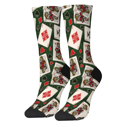 Skull Poker Novelty Men's Socks Retro Style Comfortable Casual Fashion Sports Socks Crazy Party Gift Street Hip-Hop Funny Socks