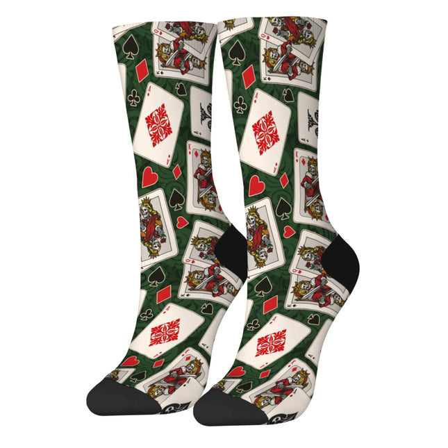 Skull Poker Novelty Men's Socks Retro Style Comfortable Casual Fashion Sports Socks Crazy Party Gift Street Hip-Hop Funny Socks