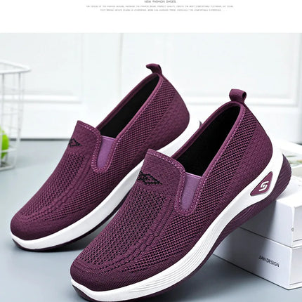 Women Casual Sports Shoes Breathable Lightweight Sneakers Anti-slip Flats Outdoor Running Walking Shoes Female Vulcanized Shoes