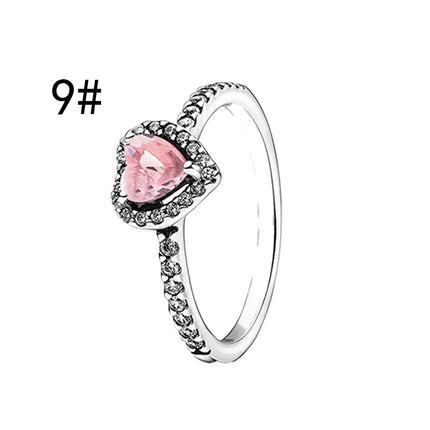925 Sterling Silver Pink Bow Jewelry Set Ring Earrings Bracelet Necklace for Women Birthday Gift