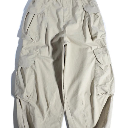 Heavyweight Wide Leg Workwear Trousers CityBoy Hong Kong Style Multi-Pocket Loose Straight Casual Shape Men's Pants