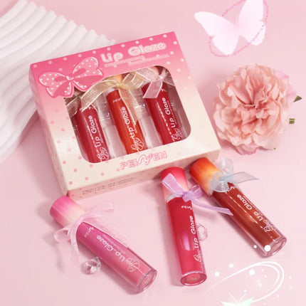 Mirror Lip Color Set, Moisturizing Lip Gloss Gift Box, A Cute Gift for Others