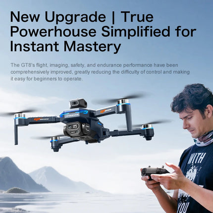 Lenovo GT8 GPS Foldable Drone 8K Dual Camera 5G WIFI FPV Brushless Optical Flow Obstacle Avoidance RC Aerial Quadcopter