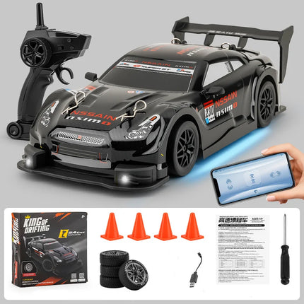 4WD Remote Control Drift Racing Car 1:24 Scale 20KM/H High Speed 2.4G Dual Mode RC Vehicle Durable Body Hobby Toys Gift For Boys