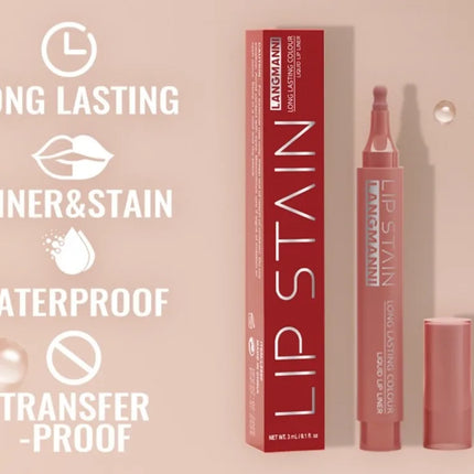 6 Colors Liquid Lip Liner Pencil Long Lasting Nude Lipstick Matte Lip Liner Stick Non-stick Cup Natural Lips Contour Pen Makeup