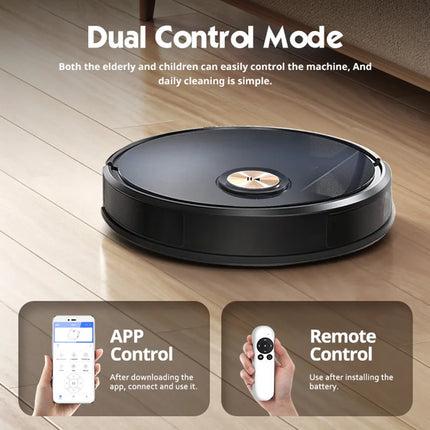 NEW 2800PA 3-in-1 Super Quiet Robot Vacuum Cleaner, APP Control, Smart Sweep Wet Mopping for Floor & Carpet