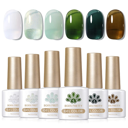 BORN PRETTY Cat Magnetic Moonlight Gel Nail Polish Set 10ml Sparking White Silver Water-light Soak Off UV Gel Nail Art Manicure