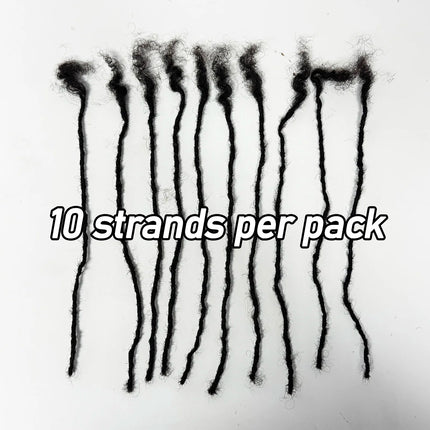 0.1cm-0.2cm Width Sister Locs Extensions Human Hair Curly Tips Permanent Micro Locs Extensions Natural Looking Soft Dreadlocks