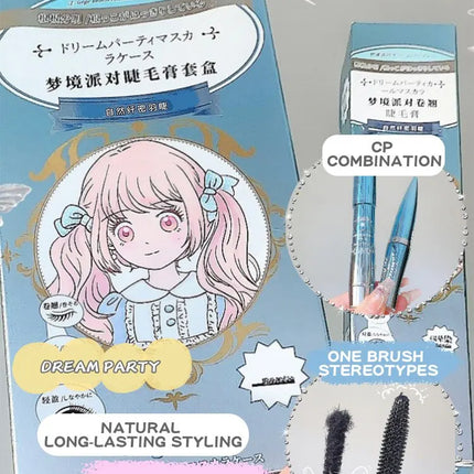 Gege Bear Dream Party Curly Black Sun Flower Mascara Cute Design All Day Long-Wearing Lash-Lengthening Thick Volume Eyelashes