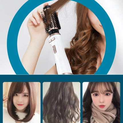 Kemei km-8020 Adjustable Temperature Fast Heating Multifunctional Electric Hair Dryer Curling Comb Straight Hair Comb