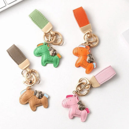 Cartoon Horse Keychain Year of Horse Leather Horse Pendant Horse Ornament Chinese Zodiac Chinese New Year Gift Birthday Gift