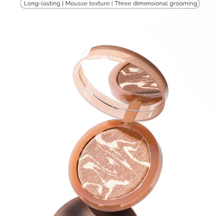 Truth'Key Mousse Bronzer,Matte Cement Brown Nose Shadow Facial Contouring Monochrome Natural Color Rendering 3D Makeup