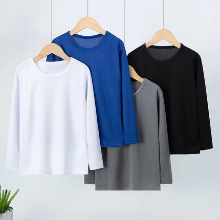 1/4 Pack Children's Spring and Summer Quick-drying Workout Long Sleeve Casual Joker T-shirt for Boys and Girls Short Sleeve For