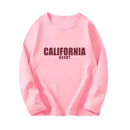 Fashion Paris Eiffel Tower Print T-Shirt Girls Long Sleeve Letter T-shirt Kids Cotton Clothing