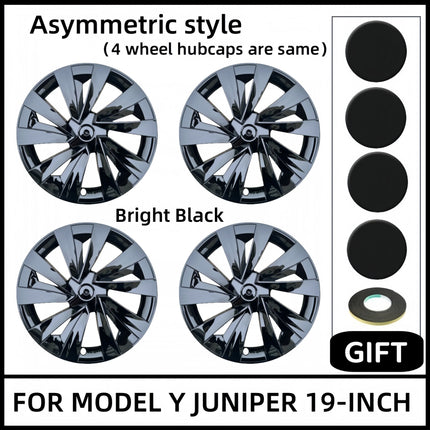 4PCS 19 Inch Full Rim Hub Caps Wheel Covers for Tesla Model Y Juniper Automobile Performance Replacement Accessory