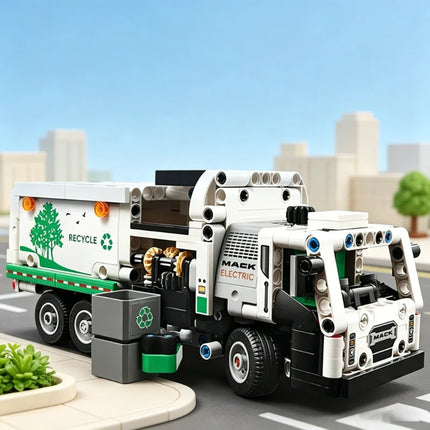 2026 Sanitation Truck Series Garbage Sanitation Truck Children's puzzle technical Toys Creative Building Blocks For Kids Gifts