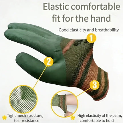 1/2 Pair of Gardening Gloves Stab-proof Wear-resistant Unisex Garden Gloves Cactus Rose and Blackberry Safe Planting Tool