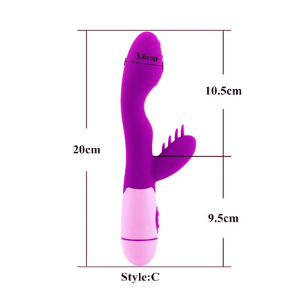Utinta Leptura Silicone G Spot Vibrator Dual Rabbit Vibration AV Massager Clitoris Stimulator Dildo Sex Toys for Women