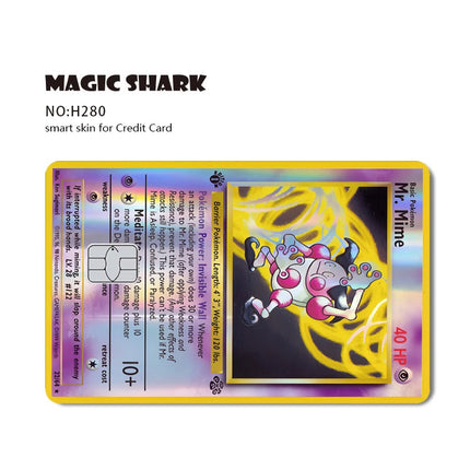 Pokemons Staryu Riolu Toterra Salamence Giratina Alakazam Glefairy Laser Holographic Credit Debit Card Sticker Film Skin Cover