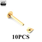 10pcsInternal thread 2 / (16G)1.2x12x4mm