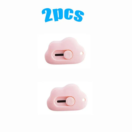 1/2/3/6PCS Cute Rabbit Cloud Color Mini Portable Utility Knife Paper Cutter Cutting Razor Blade Office Stationery Supplies
