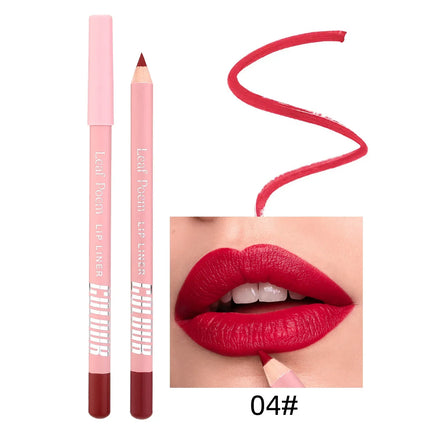 Lipstick Lipliner Pen Set Matte Velvet Lip Liner Pencil Contour Makeup Sexy Red Lip Stick Long Lasting Cosmetics