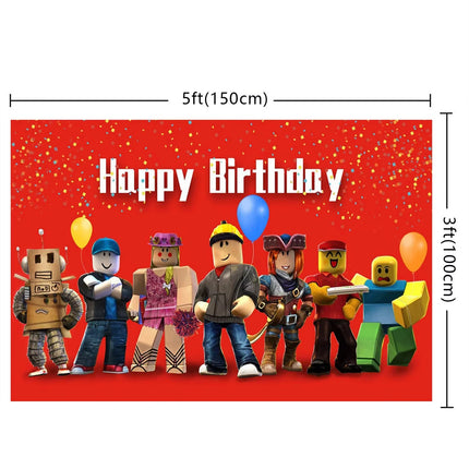 Roblox Birthday Party Supplies Kit with Decoration Favors Toys Tableware Gift Bag Paper Products And Balloons for Christmas Cele
