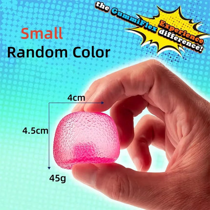 1PC Textured Squishy Squeeze Toy Malt Sugar Filled High Density Ice Squishy Stress Cube Sugar Balls Fidget Toys for Kids Adults