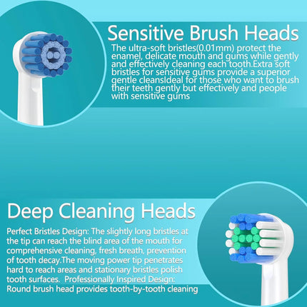 Replacement Brush Head Refill for Oral B Braun Toothbrushes Sensitive Precision Clean Standard Floss Brush Nozzles For Oralb