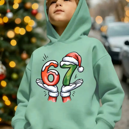 Funny Six Seven 6 7 Meme Hoodie for Kids Chaotic Humor Y2k Game Saying Tee Christmas Gift Boys Tops Fashion Children's Clothing