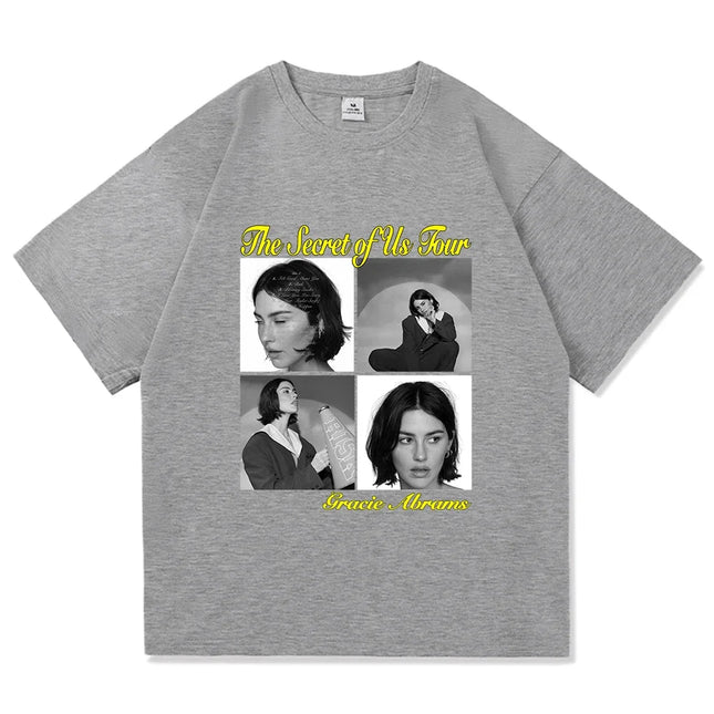 Gracie Abrams Risk The Secret of Us The Eras Tour T Shirt Men/Women Aesthetic Retro T-Shirt Unisex New Album Tees Shirts