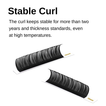 ARTSTAR 12 Rows/Tray False Eyelashes J B Curl 6-20mm Eyelash Extensions Matte Black Lashes Makeup Tool