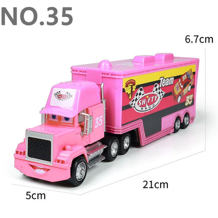 Pixar Cars Truck Storm Jackson Model Car 1/55 Die Casting Container Trucks Racing Toys Children's Birthday Gifts Collectibles