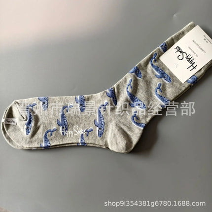 High Quality Fashionable Men's Mid-Calf Cotton Socks HappySocks New Arrival Suitable for All Seasons Swedish Design