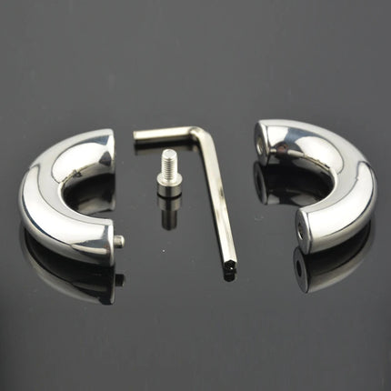 Male Metal Cockring Clamp Chastity Cage Screw Penis Ring Bondage Scrotum Dick Stretcher Delay Ejaculation Adult Sex Toys For Men