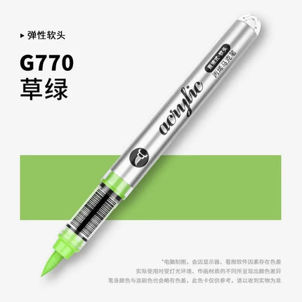 GRASP 120/1 Colors Acrylic Marker Pens Waterproof Pen Soft Brush Nib Student Art for Glass Stone Art School Supplies Stationery