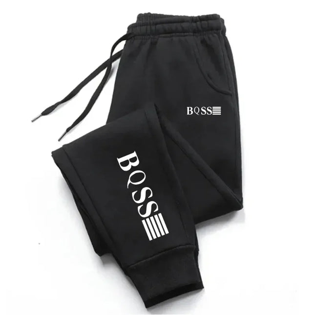 BOSS Sports Pants Men's Casual Tight Pants Gym Fitness Sports Pants Autumn and Winter Men's Gym Home