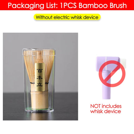 Electric Bamboo Whisk Matcha Brush 3 Gears Adjustable Quickly Whisking Matcha Tool Home DIY Tea-Making Tools Type-C Charging