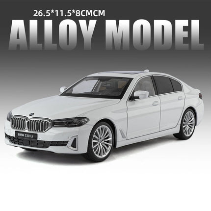 1:18 BMW 530Li Large Luxury Alloy Metal Diecast Model Cars Interior Decoration Ornaments Trendy Fun For Boyfriend Toys Car Gifts