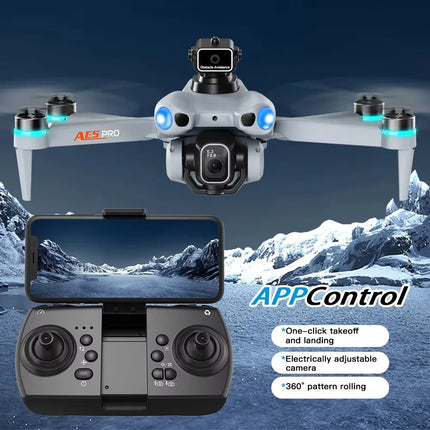 8K HD Mini Drone 2026 New AE5 Pro 4.5" Screen Control 20 Min Battery Headless Mode 360° Flip Quadcopter Helicopter Kid Toy Drone