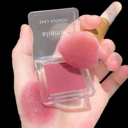 1Pc Face Blusher Matte Natural Cheek Tint Brighten Face Waterproof Face Contouring Cosmetics Blush Powder Soft Female Makeup