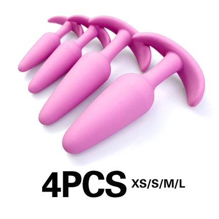 4 Sizes silicone anal plug Adult masturbation sexual wellness Stimulator Anal g-point massage anal massage dilatancy toys