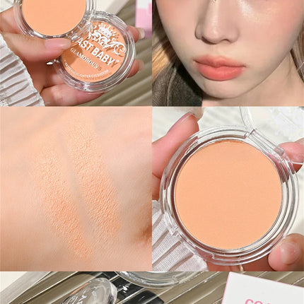 Single Matte Highlighter Palette White Beige Face Nose Brighten Contour Makeup Tea Brown Eye Shadow Lying Silkworm Rouge Powder