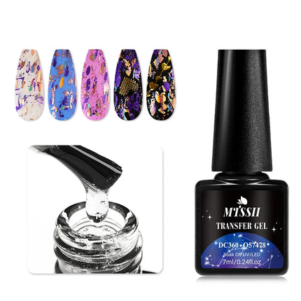 7ml Transfer Foil Nail Gel Polish Semi-Permanant Varnish For Adhesive Sticker Nail Glue Soak Off UV LED Gel Nail Art Gel