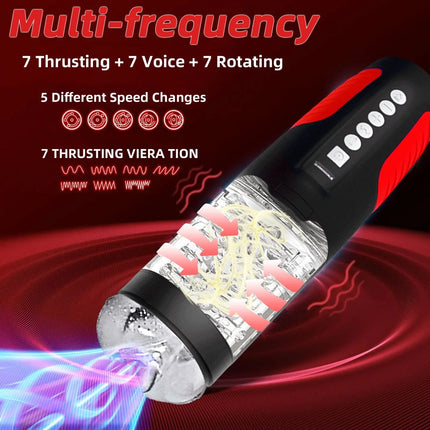 Telescopic Rotation Male Masturbator Vagina Masturbation Equipment Sex Toys for Men Goods for Adults Piston Automatic Mastubator