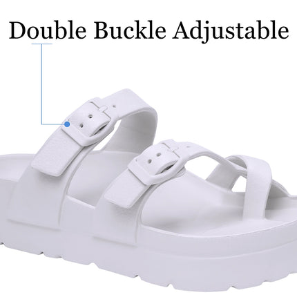 KIDMI Womens Platform Sandals with Arch Support Women Sandals Outdoor Light Beach Sandal Woman Comfort Ultra Cushion EVA Slides