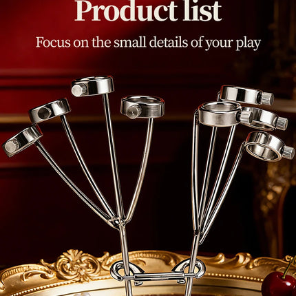 1set, Ring handcuffs, Stainless steel ring,, Screw adjustment, BDSM Bondage sex toy, adult pleasure, sexual wellness, sex toys