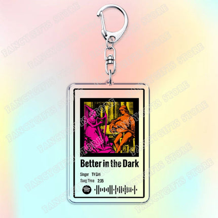 TV Girl Songs Keychains for Women Accessories Bag Cigarettes Out The Window Lovers Rock Not Allowed Keying Jewelry Fans Gifts